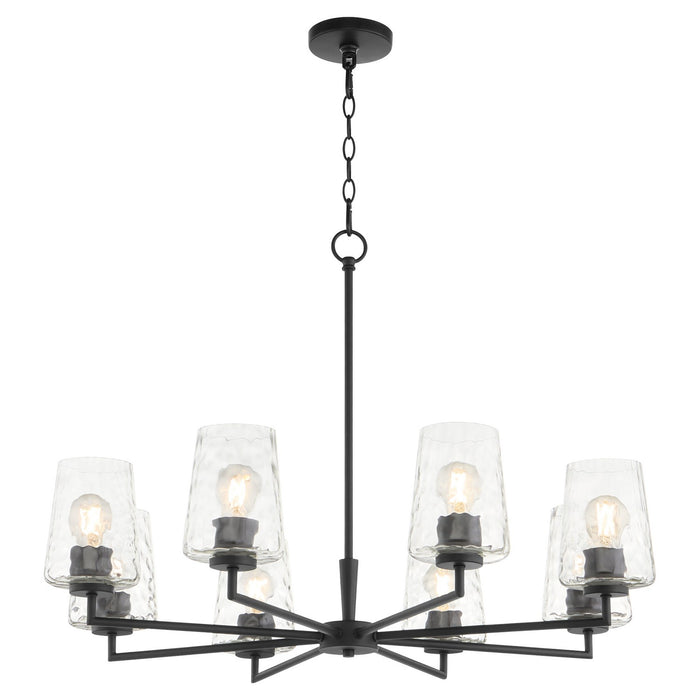 Quorum 6204-8-59 Eight Light Chandelier, Matte Black