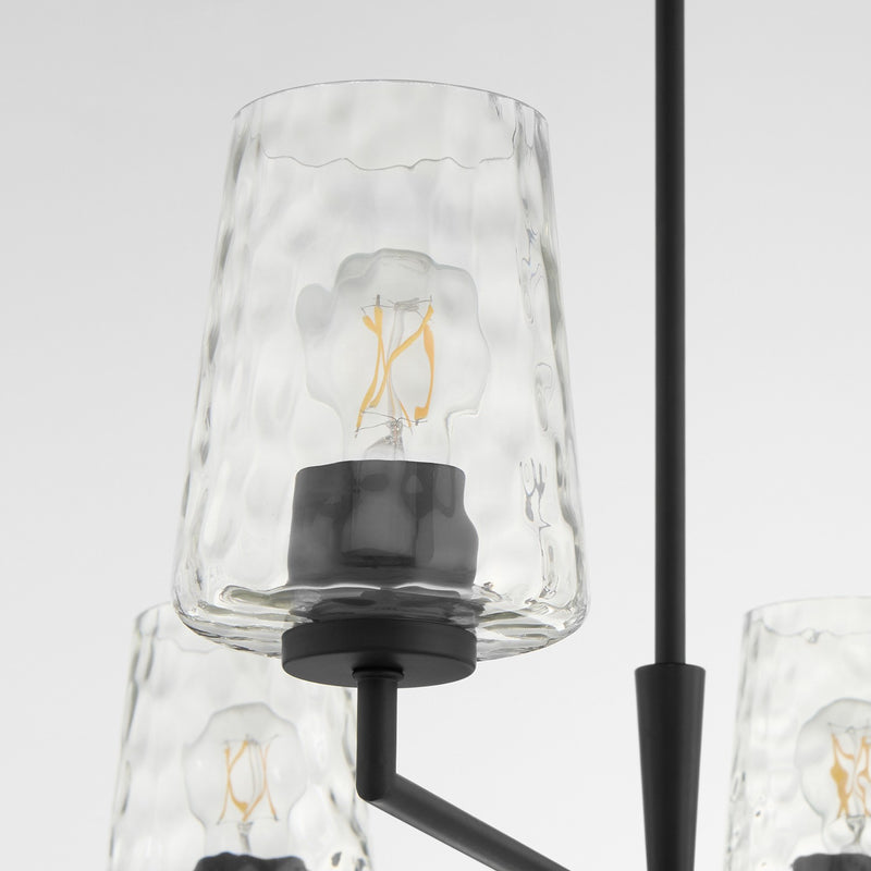 Quorum 6204-8-59 Eight Light Chandelier, Matte Black