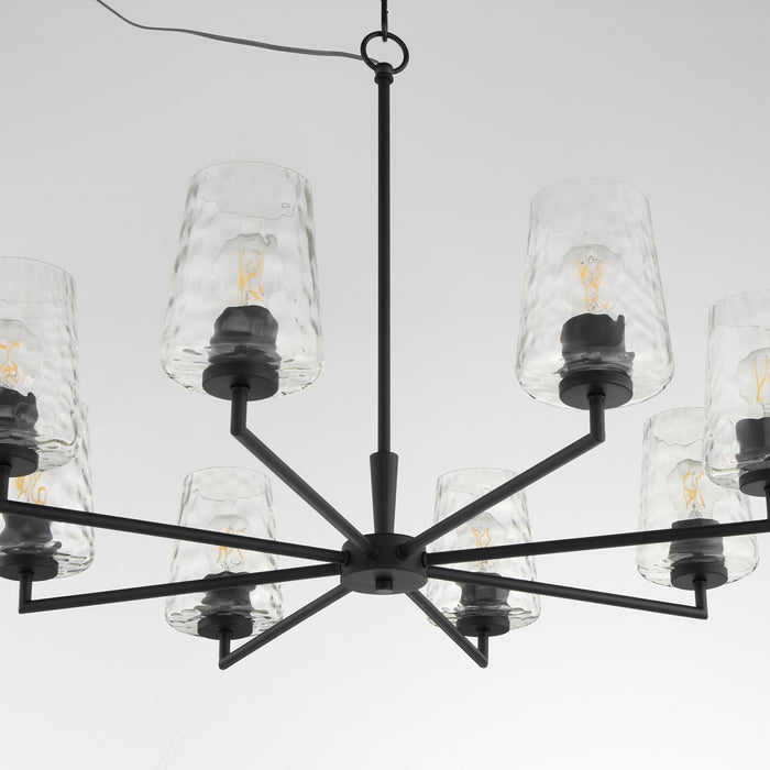Quorum 6204-8-59 Eight Light Chandelier, Matte Black
