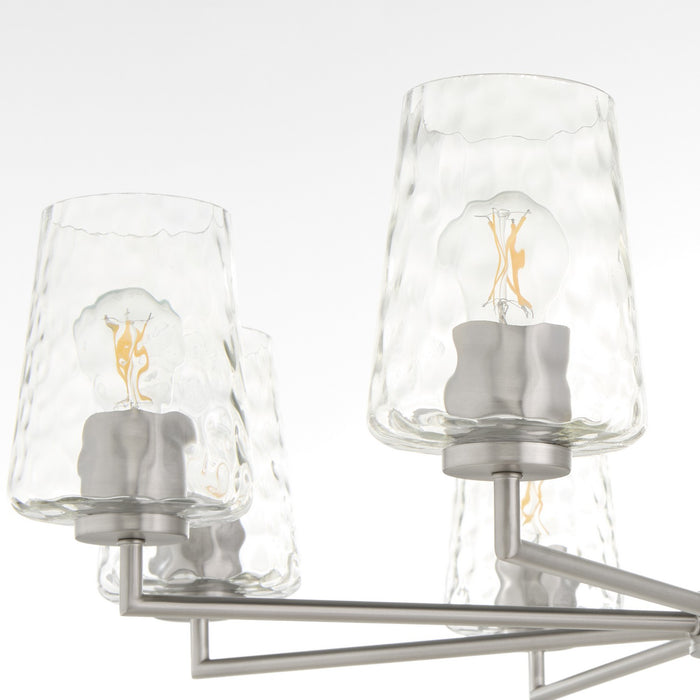 Quorum 6204-8-65 Eight Light Chandelier, Satin Nickel