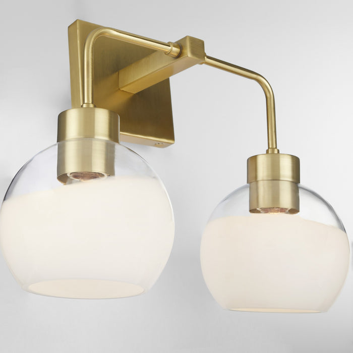 Quorum 532-2-180 Two Light Vanity, Aged Brass