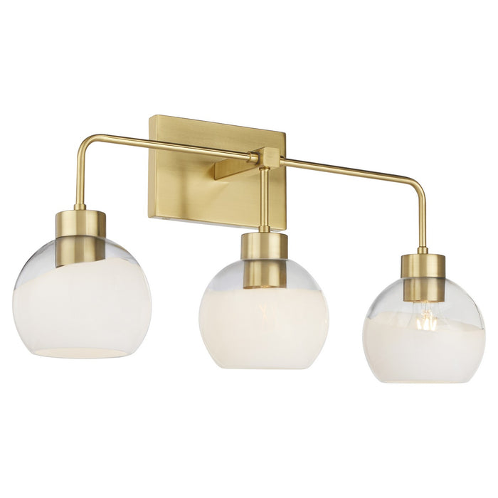 Quorum 532-3-180 Three Light Vanity, Aged Brass