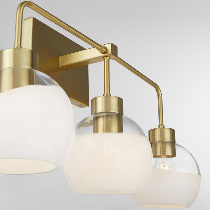 Quorum 532-3-180 Three Light Vanity, Aged Brass