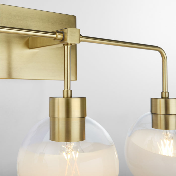 Quorum 532-3-180 Three Light Vanity, Aged Brass