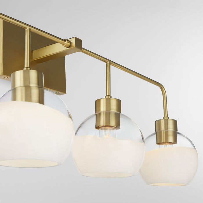 Quorum 532-4-180 Four Light Vanity, Aged Brass