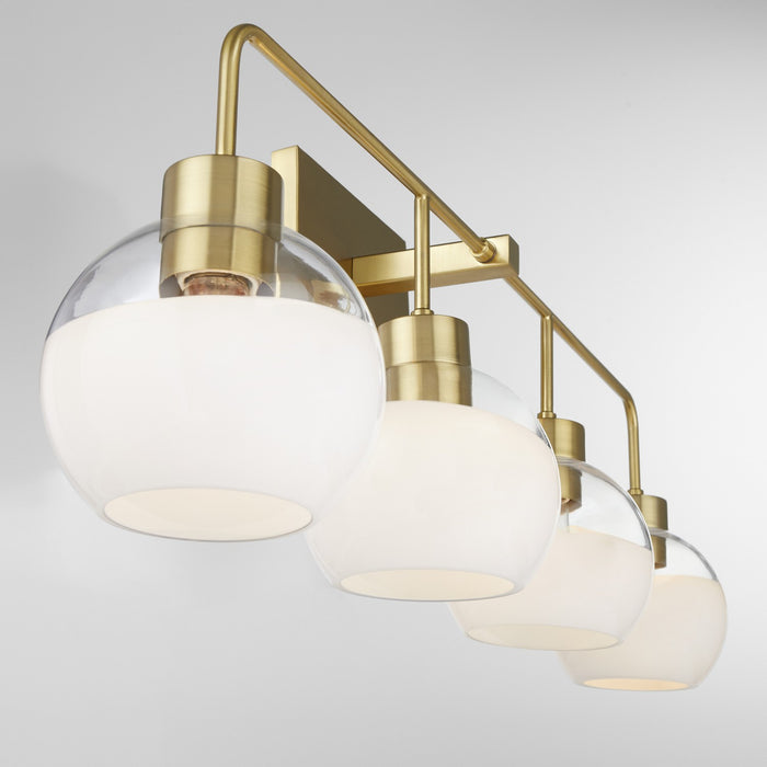 Quorum 532-4-180 Four Light Vanity, Aged Brass