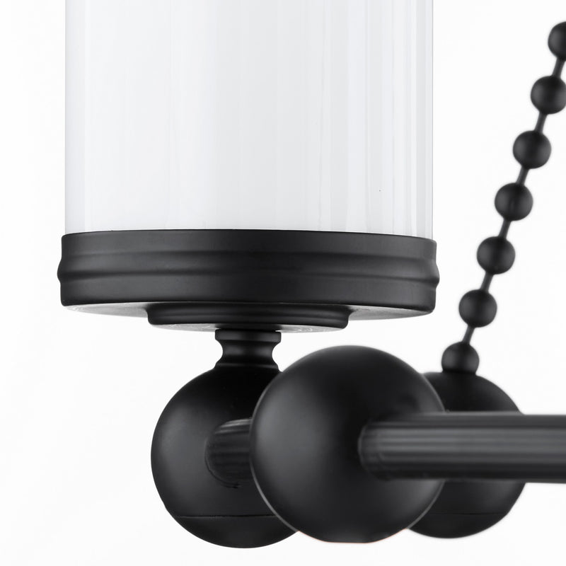 Quorum 667-6-59 Six Light Chandelier, Matte Black
