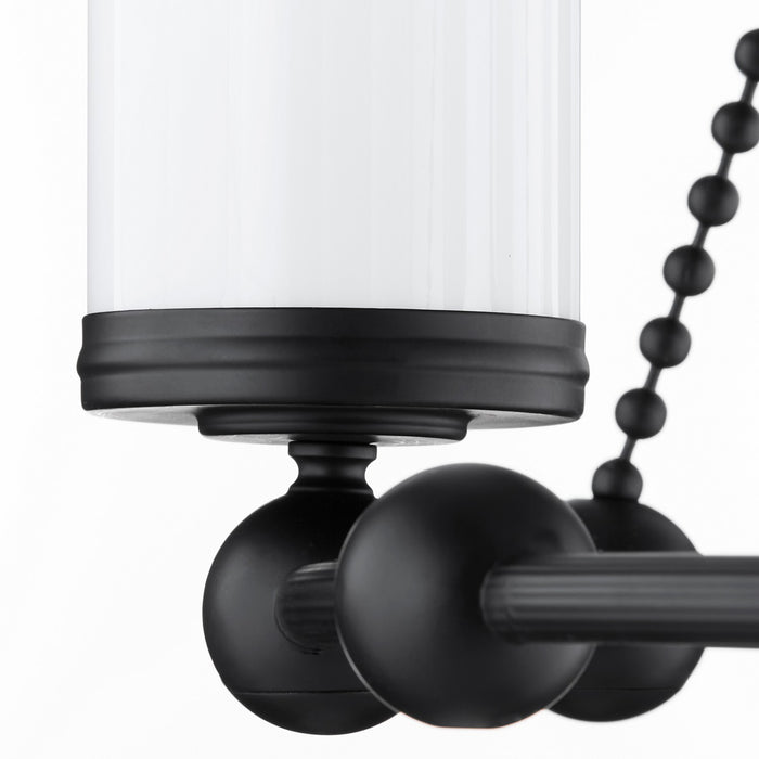 Quorum 667-6-59 Six Light Chandelier, Matte Black