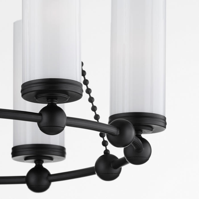Quorum 667-6-59 Six Light Chandelier, Matte Black