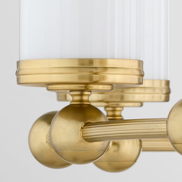 Quorum 667-8-80 Eight Light Chandelier, Aged Brass
