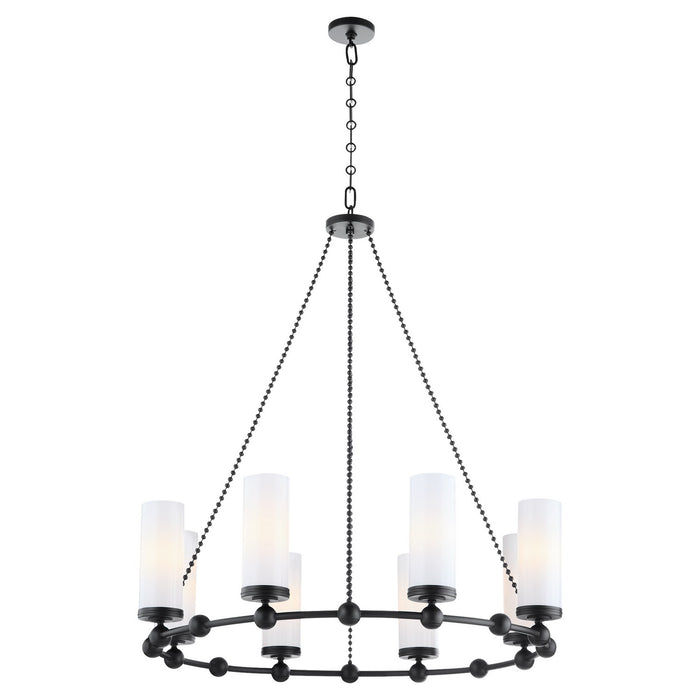 Quorum 667-8-59 Eight Light Chandelier, Matte Black