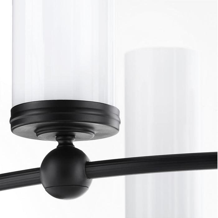 Quorum 667-8-59 Eight Light Chandelier, Matte Black