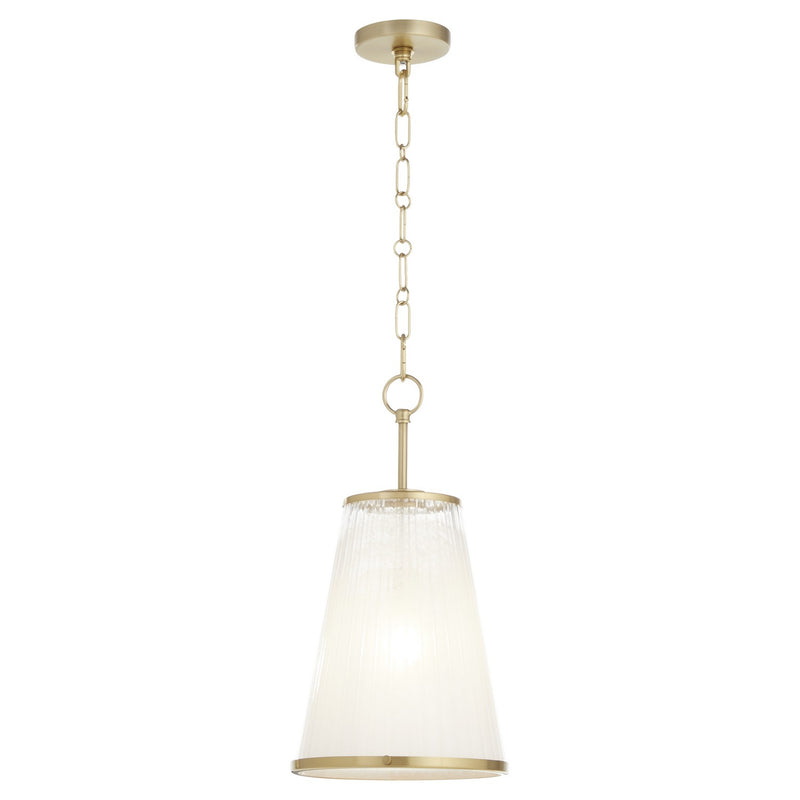 Quorum 8238-11-80 One Light Pendant, Aged Brass