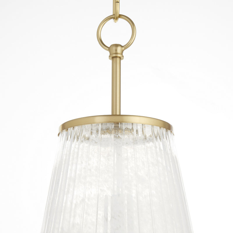Quorum 8238-11-80 One Light Pendant, Aged Brass
