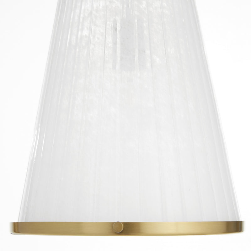 Quorum 8238-11-80 One Light Pendant, Aged Brass
