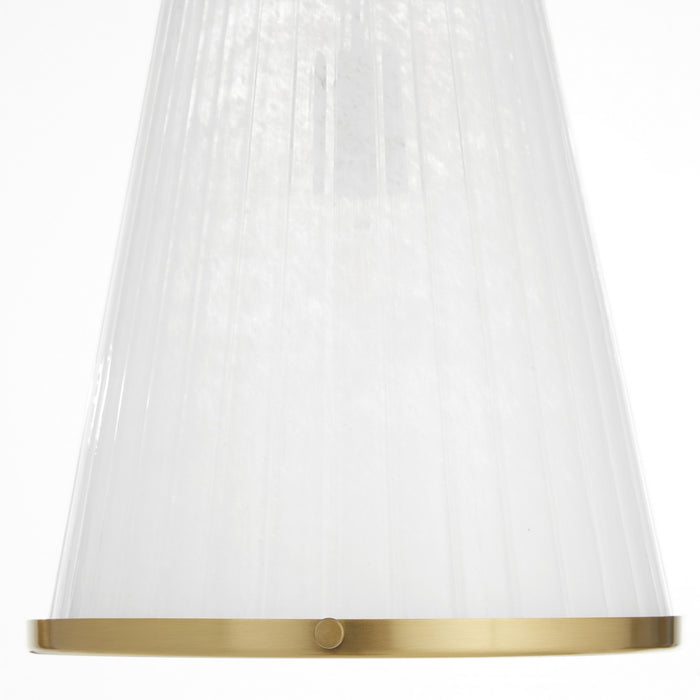 Quorum 8238-11-80 One Light Pendant, Aged Brass