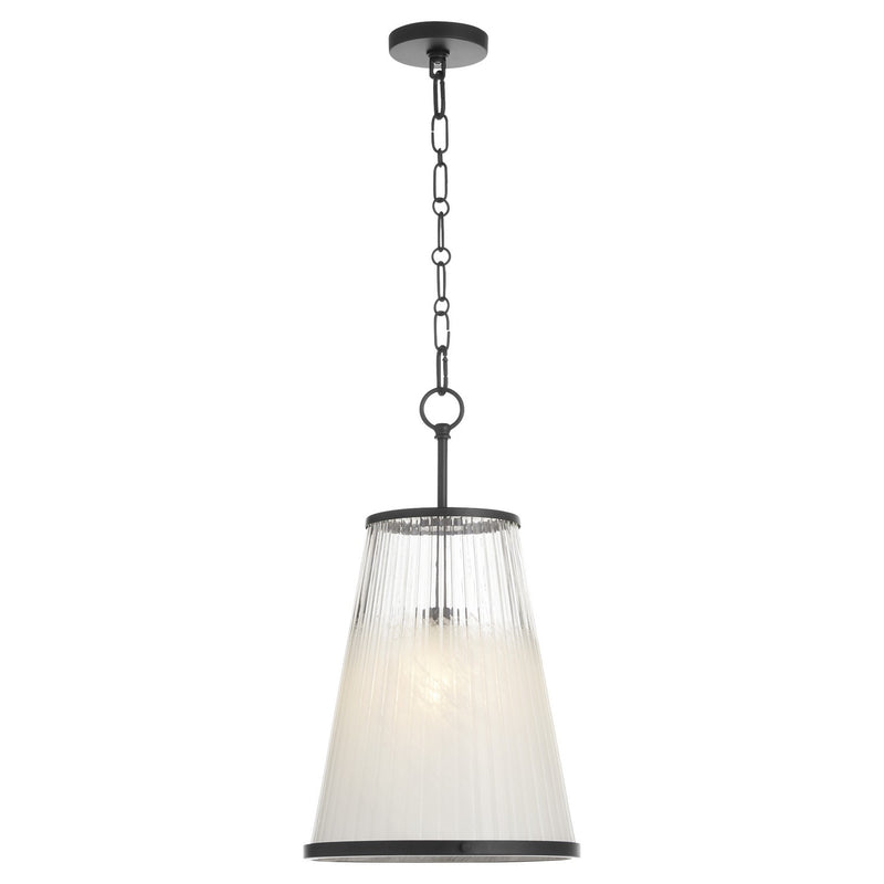 Quorum 8238-11-59 One Light Pendant, Matte Black