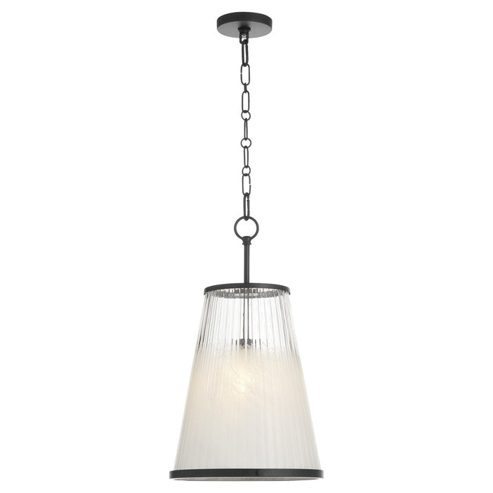 Quorum 8238-11-59 One Light Pendant, Matte Black