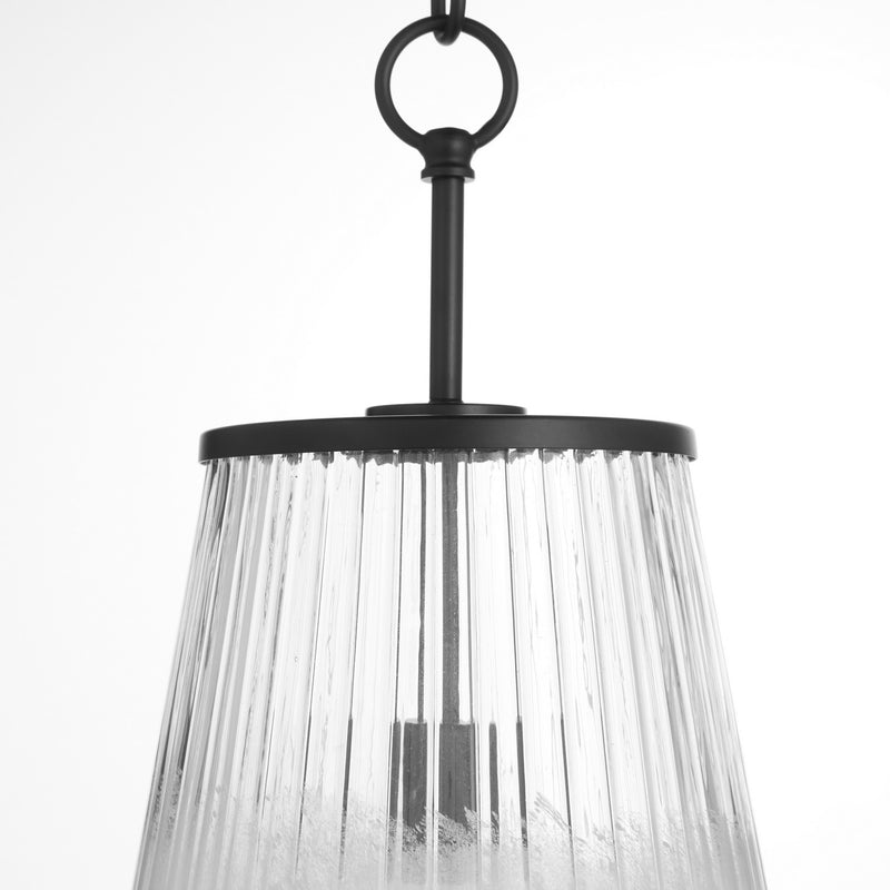 Quorum 8238-11-59 One Light Pendant, Matte Black