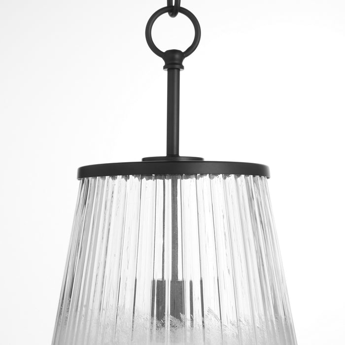 Quorum 8238-11-59 One Light Pendant, Matte Black