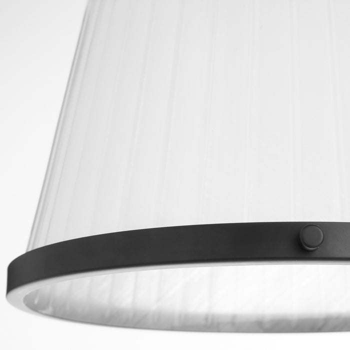 Quorum 8238-11-59 One Light Pendant, Matte Black
