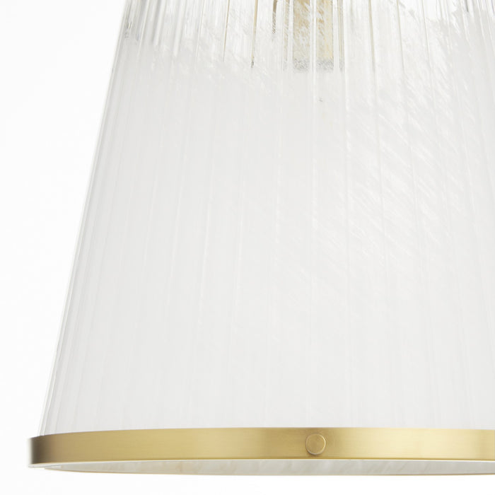 Quorum 8238-13-80 One Light Pendant, Aged Brass