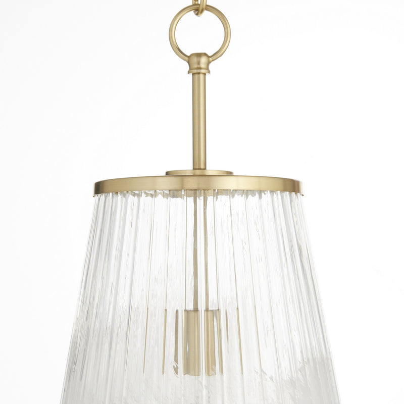 Quorum 8238-13-80 One Light Pendant, Aged Brass