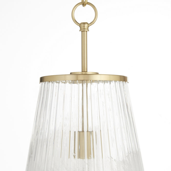 Quorum 8238-13-80 One Light Pendant, Aged Brass
