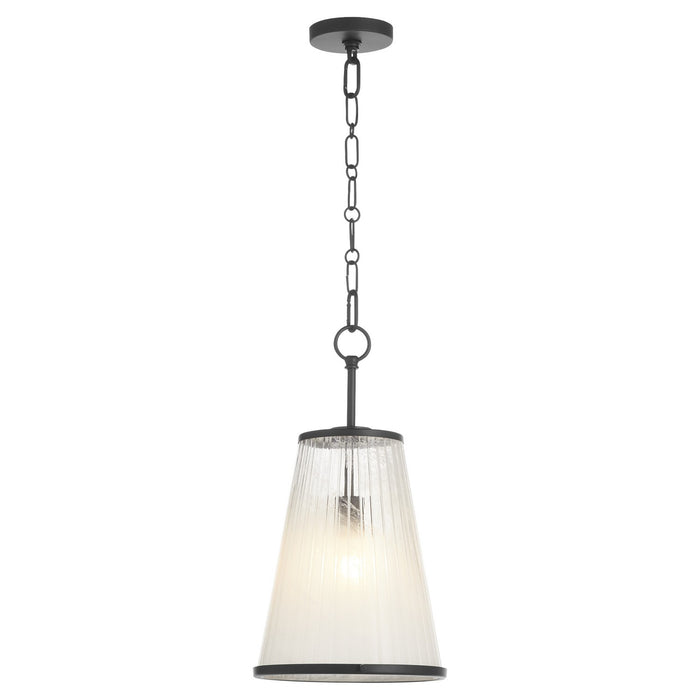 Quorum 8238-13-59 One Light Pendant, Matte Black