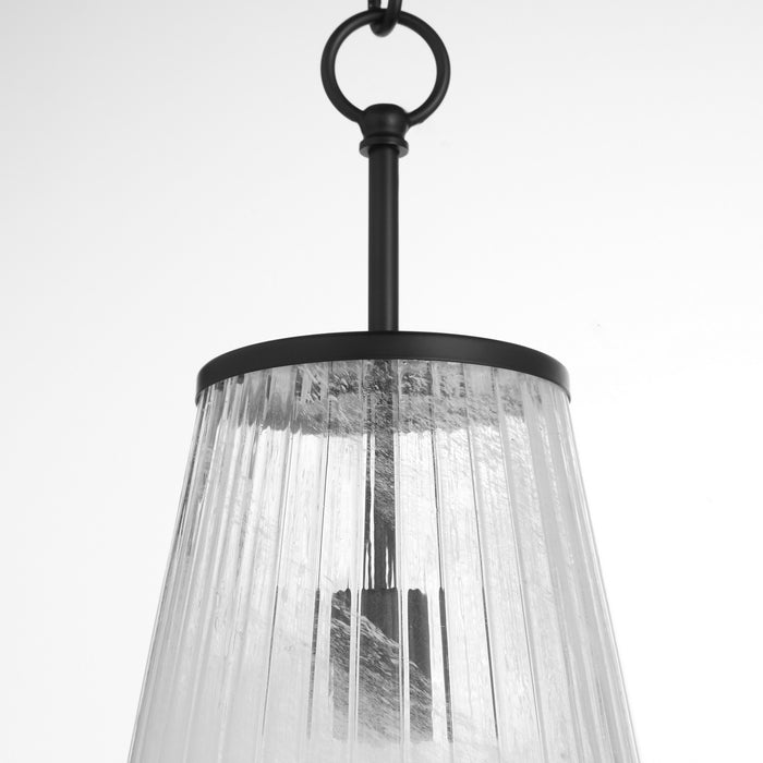 Quorum 8238-13-59 One Light Pendant, Matte Black