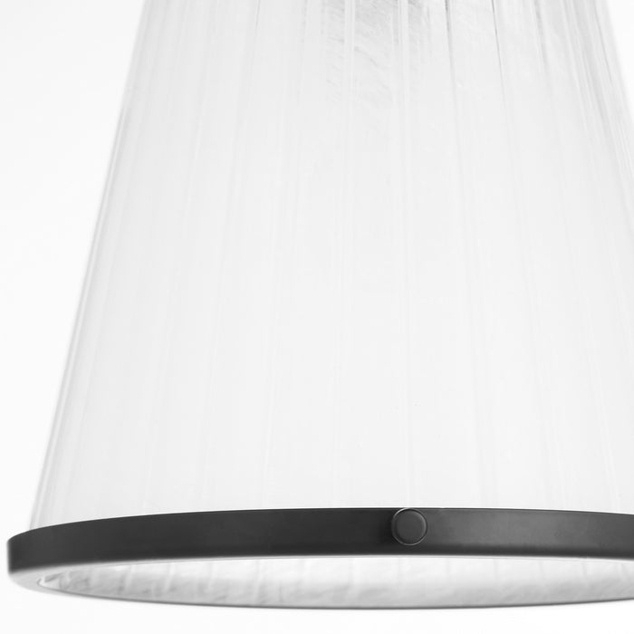 Quorum 8238-13-59 One Light Pendant, Matte Black