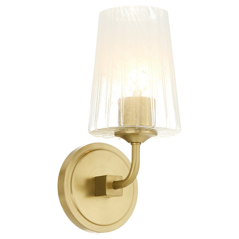 Quorum 5238-1-80 One Light Wall Mount, Aged Brass