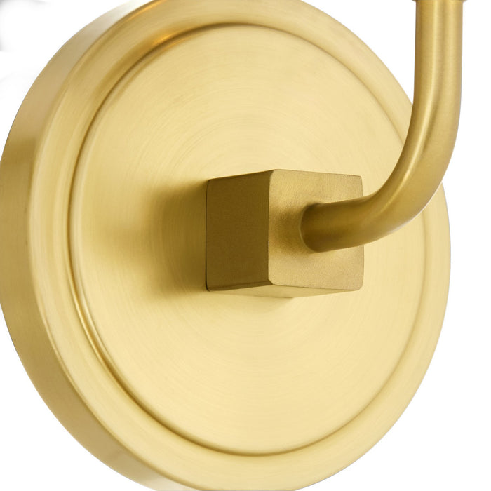 Quorum 5238-1-80 One Light Wall Mount, Aged Brass
