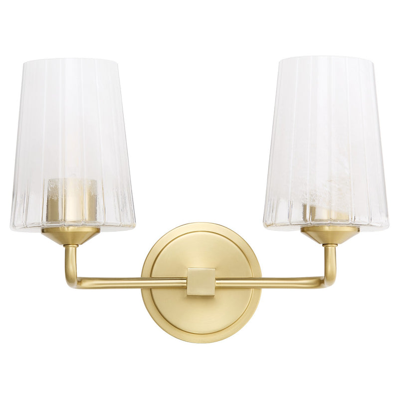 Quorum 5238-2-80 Two Light Vanity, Aged Brass