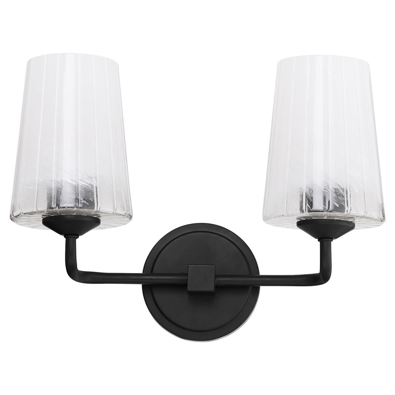 Quorum 5238-2-59 Two Light Vanity, Matte Black
