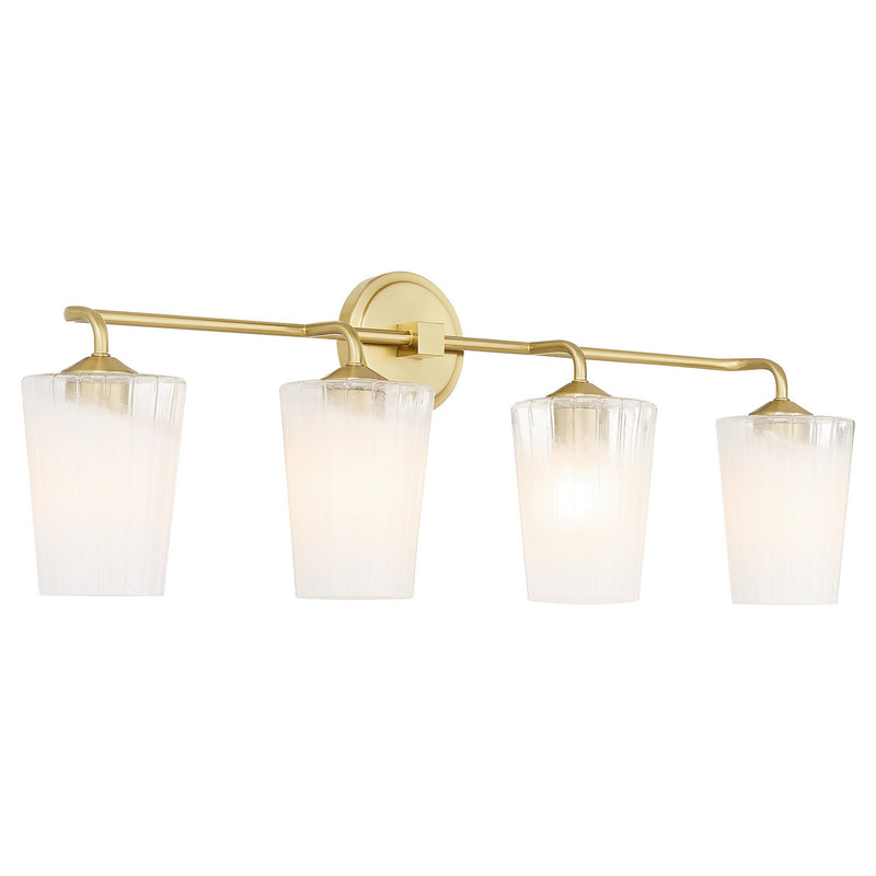 Quorum 5238-4-80 Four Light Vanity, Aged Brass