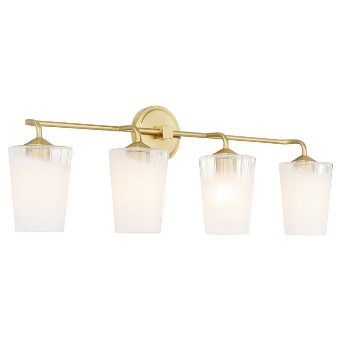 Quorum 5238-4-80 Four Light Vanity, Aged Brass