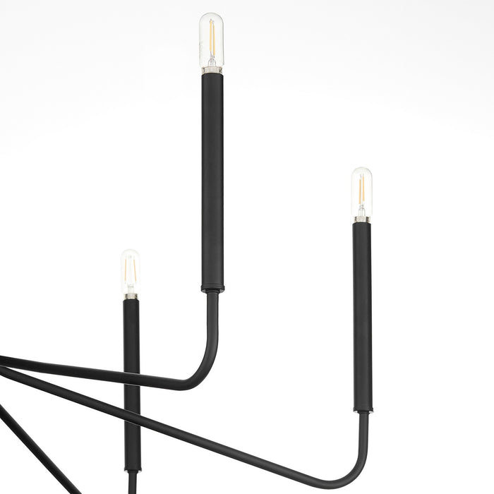 Quorum 6238-6-59 Six Light Chandelier, Matte Black