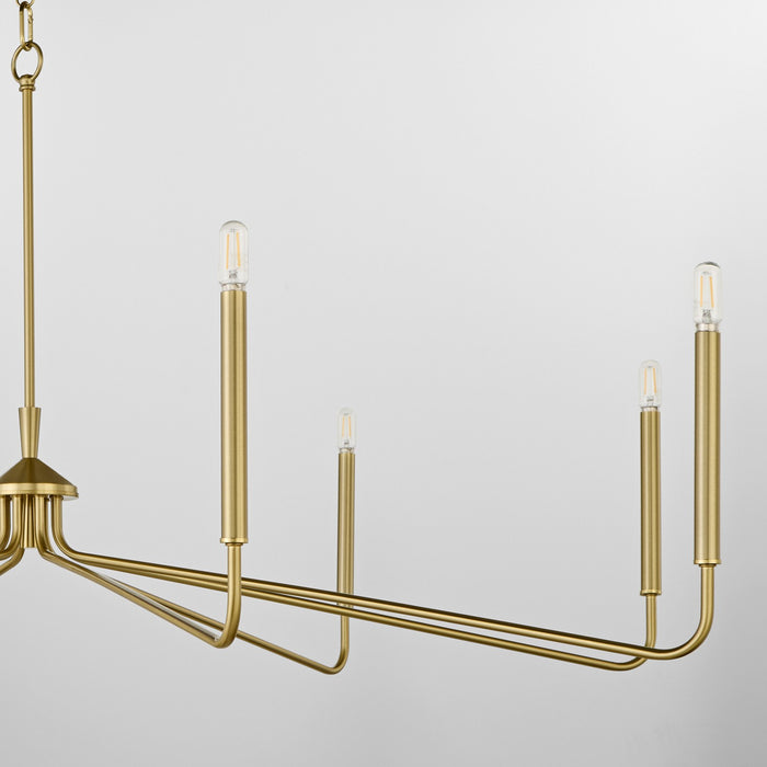 Quorum 6238-8-80 Eight Light Chandelier, Aged Brass
