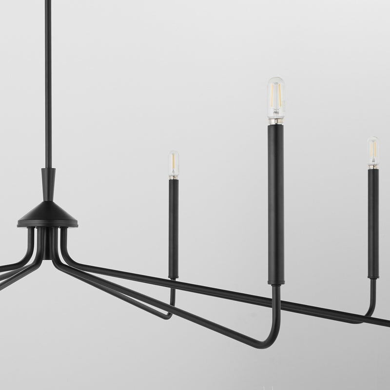 Quorum 6238-8-59 Eight Light Chandelier, Matte Black