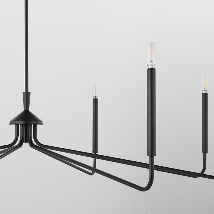 Quorum 6238-8-59 Eight Light Chandelier, Matte Black