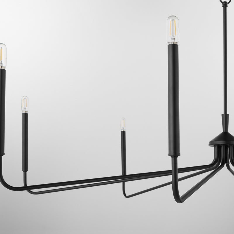 Quorum 6238-8-59 Eight Light Chandelier, Matte Black