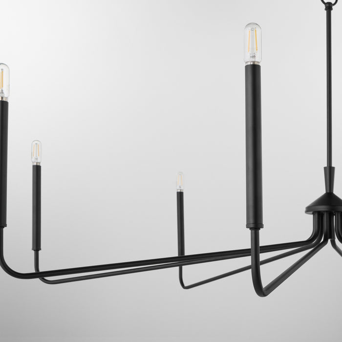 Quorum 6238-8-59 Eight Light Chandelier, Matte Black