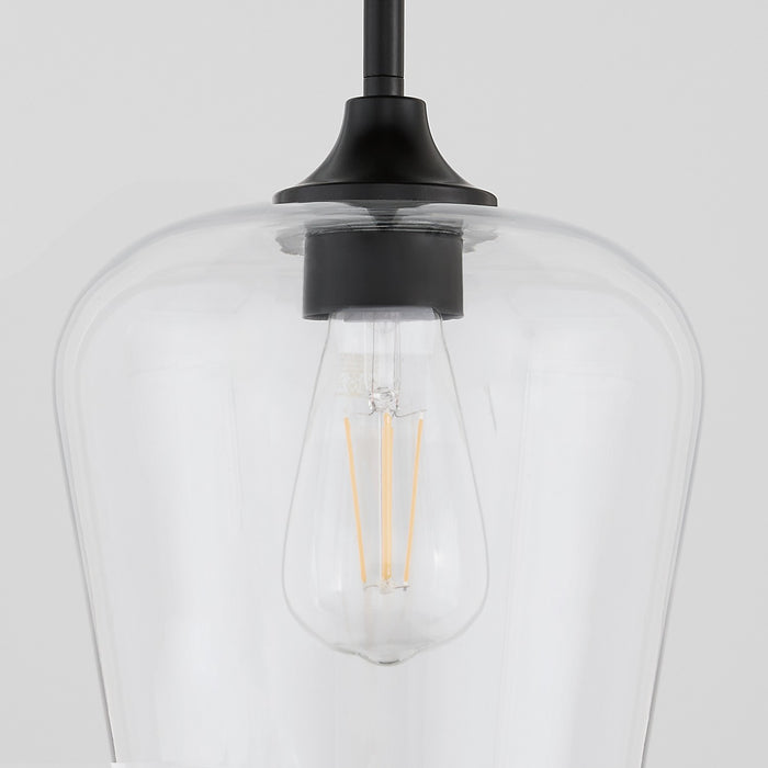 Quorum 3313-59 One Light Pendant, Matte Black