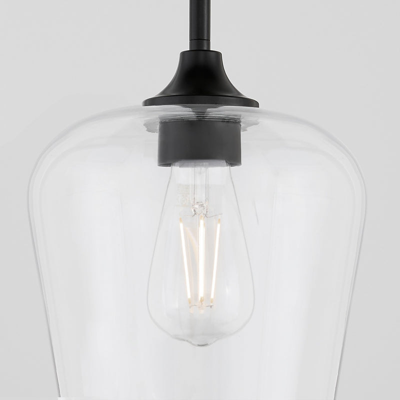 Quorum 3313-59 One Light Pendant, Matte Black