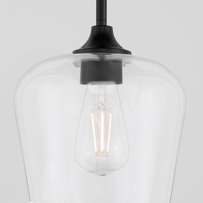 Quorum 3313-59 One Light Pendant, Matte Black