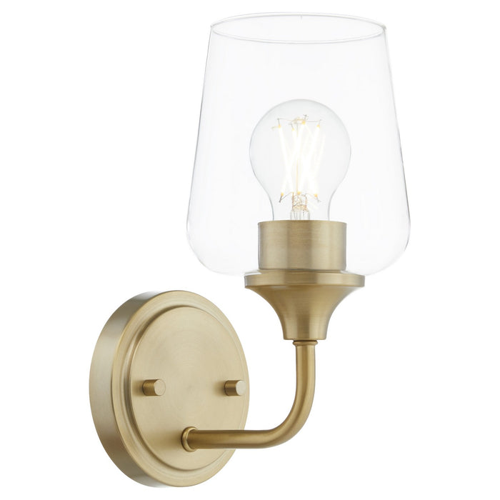 Quorum 5313-1-80 One Light Wall Mount, Aged Brass