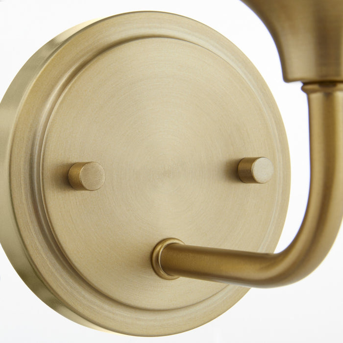 Quorum 5313-1-80 One Light Wall Mount, Aged Brass