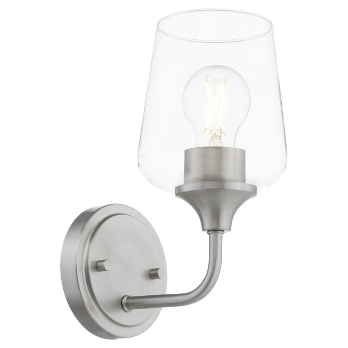 Quorum 5313-1-65 One Light Wall Mount, Satin Nickel