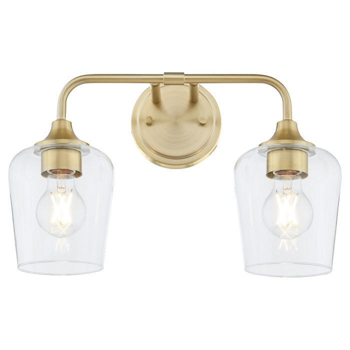 Quorum 5313-2-80 Two Light Vanity, Aged Brass